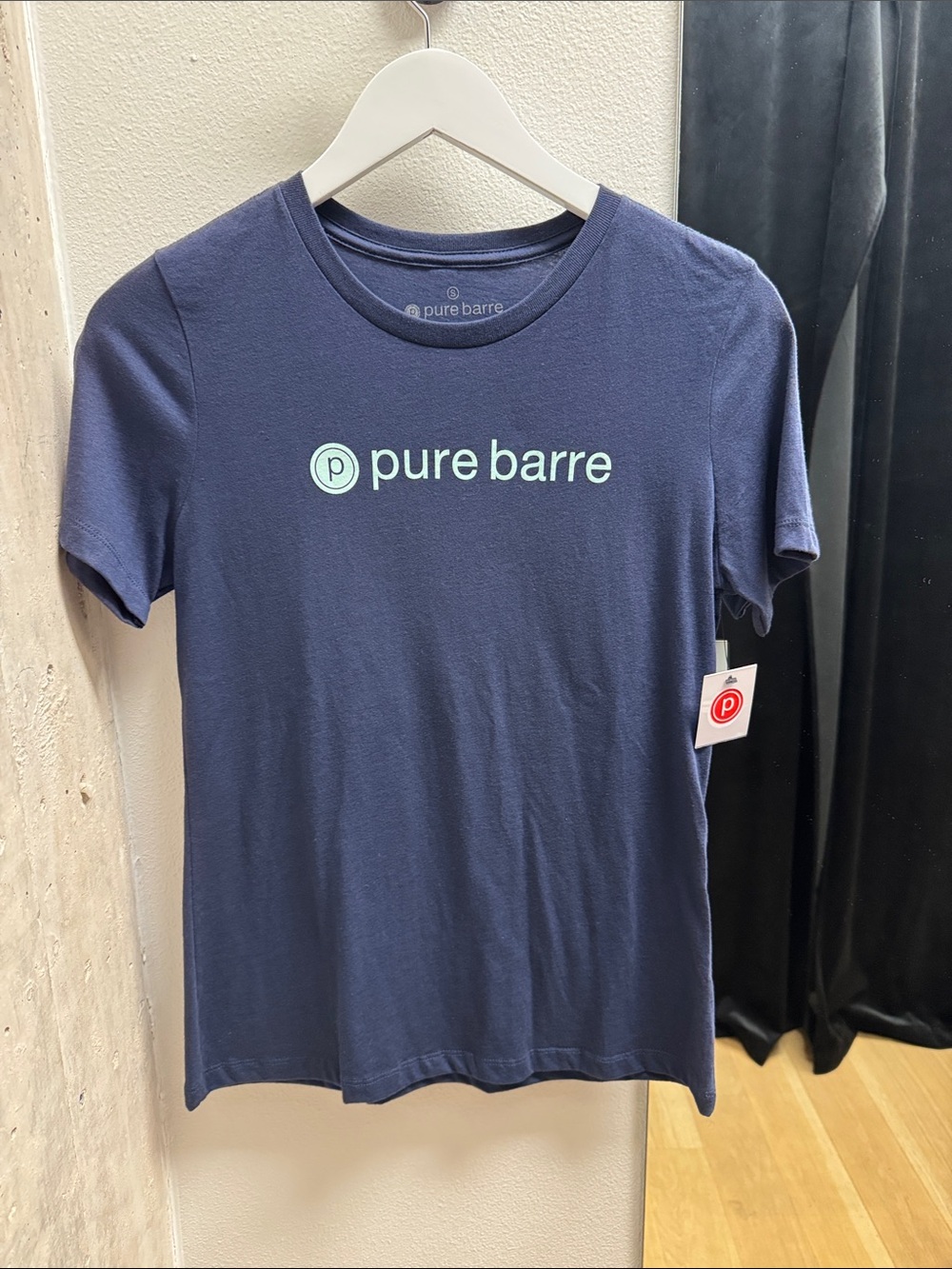 Pure Barre Navy Tee with Mint Logo